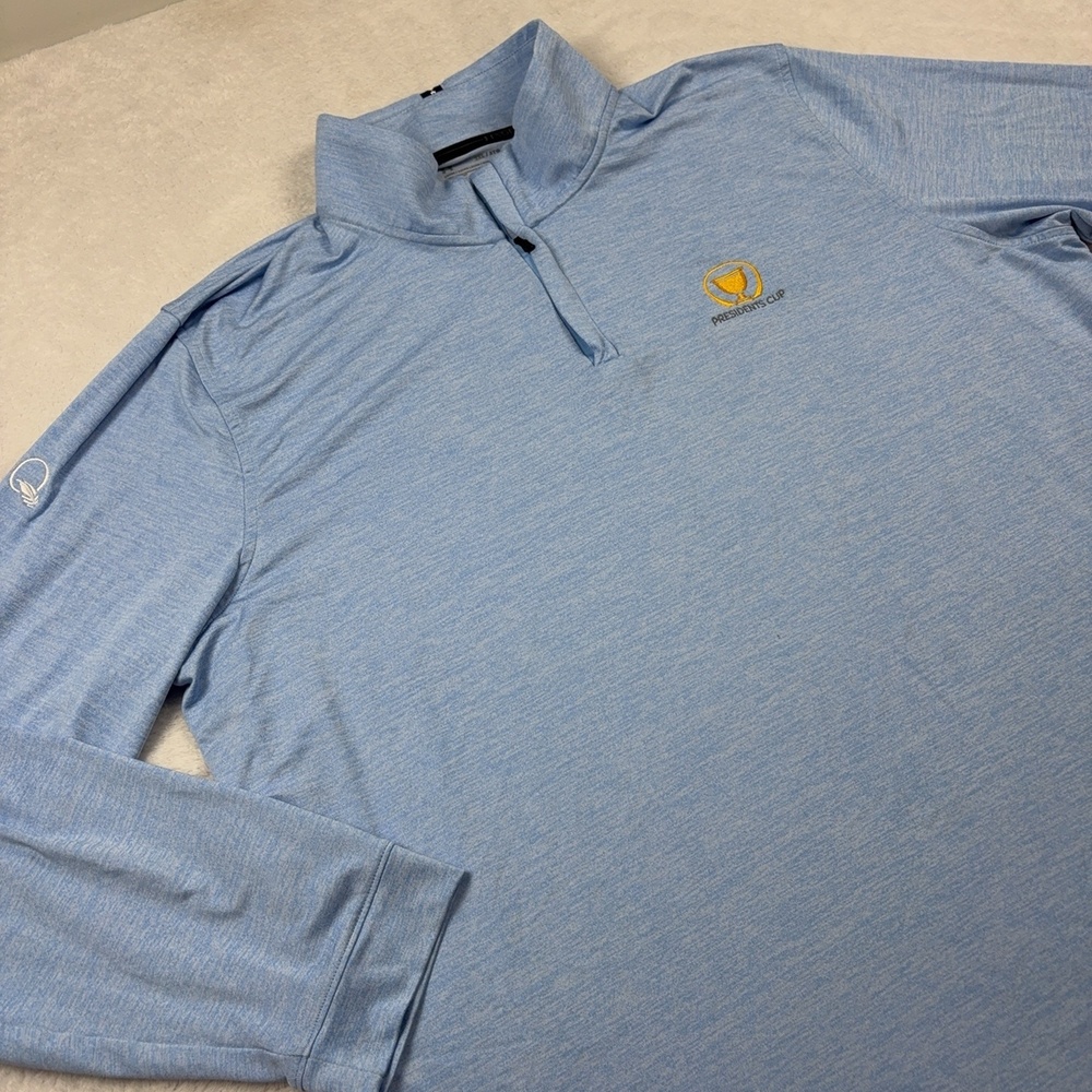 Under Armour Pullover Men 3XL Blue 1/4 Zip Mock Neck Golf Moisture Wicking
